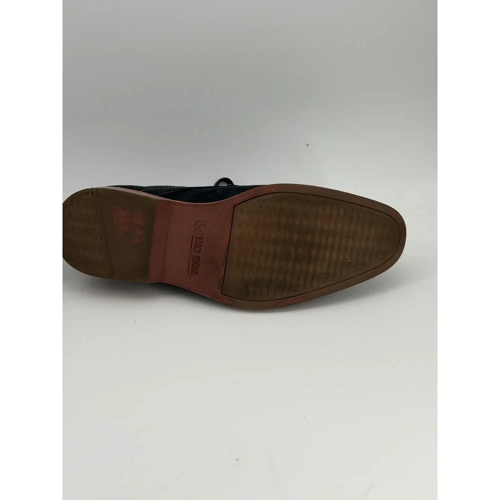 Stacy Adams Mens 25352-410 Navy Blue Suede Leather Textile Oxford Shoes Size 8 M